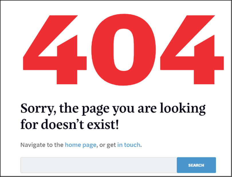 Figure 6: You don’t need to scream “404” at the user.